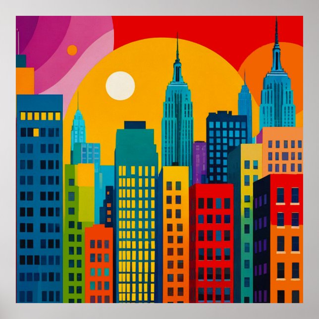 New Yorker Pop-Art Poster (Vorne)
