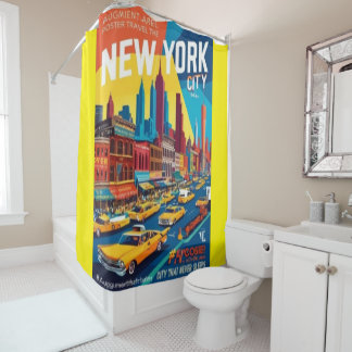 New Yorker Poster der 1960er | AR-Design Duschvorhang