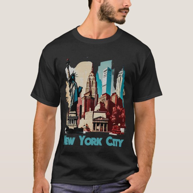 New Yorker Pride New Sehenswürdigkeiten New York T-Shirt (Vorderseite)