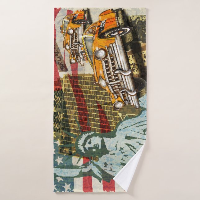 New Yorker Reiseplakat. Badehandtuch (Badehandtuch)