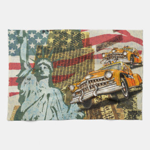 New Yorker Reiseplakat. Geschirrtuch