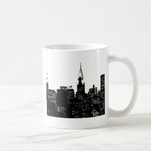New Yorker Silhouette Black & White Kaffeetasse