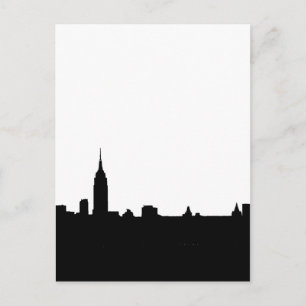 New Yorker Silhouette Black & White Postkarte