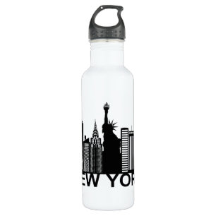 New Yorker Silhouette Edelstahlflasche