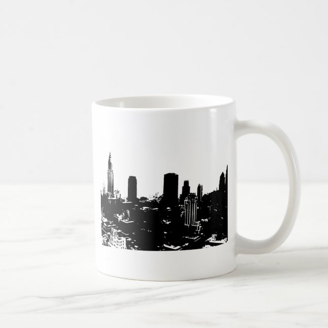 New Yorker Silhouette Kaffeetasse (Rechts)