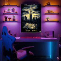 New Yorker Skyline - Kohle-Monochrome-Kunst - Urba