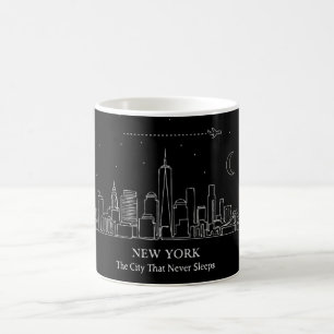 New Yorker Skyline Minimalistisch "Die Stadt, die Verwandlungstasse