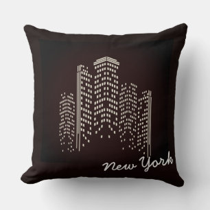 New Yorker Skyline-Polyester-Kissen Kissen