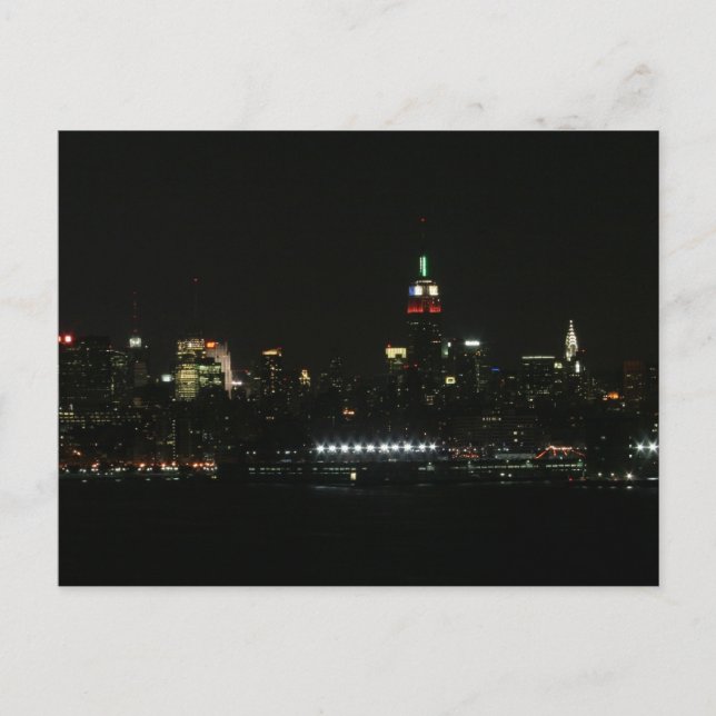 New Yorker Skyline Postkarte (Vorderseite)