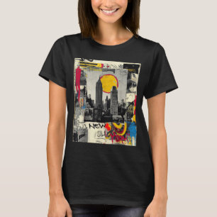 New Yorker Skyline Punk Grunge Vintage Retro Graff T-Shirt