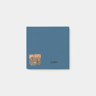 New Yorker Skyline Reise Kunst Vintage | Personali Post-it Klebezettel