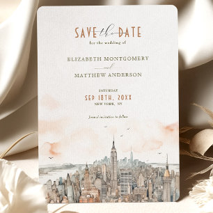 New Yorker Skyline Save-the-Date Einladung