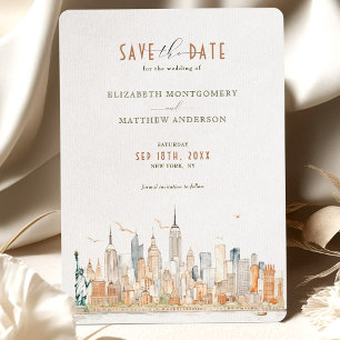 New Yorker Skyline Save-the-Date Einladung