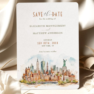 New Yorker Skyline Save-the-Date Einladung