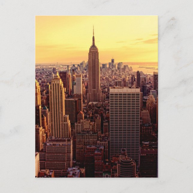 New Yorker Skyline-Stadt mit dem Empire State Postkarte (Vorderseite)