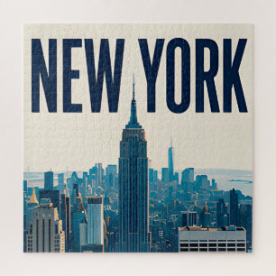 New Yorker Skyline Statue of Liberty Reise Design Puzzle
