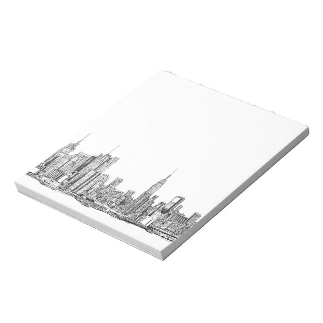 New Yorker Skyline-Tinte Notizblock klein (Rotiert)
