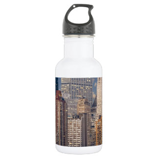 New Yorker Skyline und der Manhattan Hudson River Edelstahlflasche