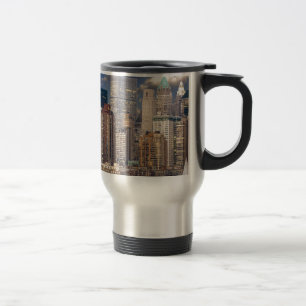 New Yorker Skyline und der Manhattan Hudson River Reisebecher