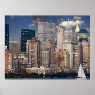 New Yorker Skyline vom Hudson River Poster