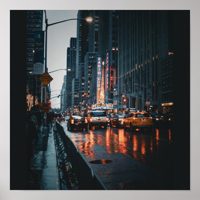 New Yorker Skylines: Faszinierende Stadtsichten Poster (Vorne)