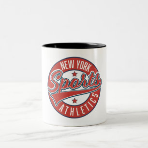 New Yorker Sportlogo Zweifarbige Tasse