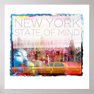 New Yorker Staat des Mind Poster 12" x 12"
