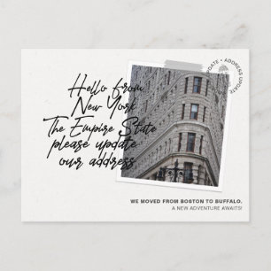 New Yorker Staat Destination Moving Ankündigung