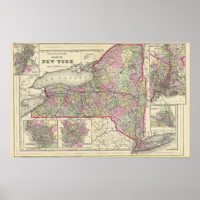 New Yorker Staat Poster (Vorne)