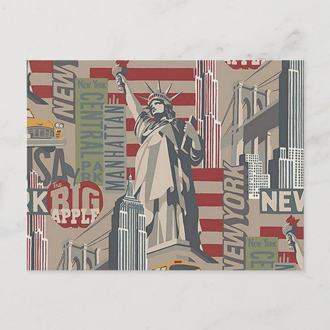 New Yorker Staat Postkarte (Vorderseite)
