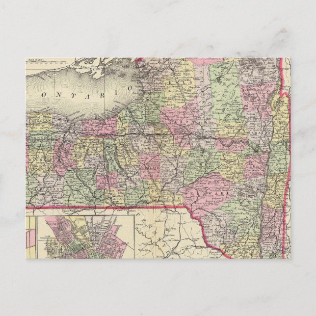 New Yorker Staat Postkarte (Vorderseite)