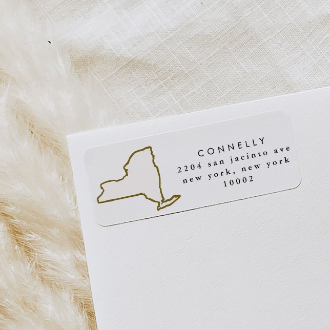 New Yorker Staat Rücksendeadressen-Aufkleber (New York state illustration return address labels.)