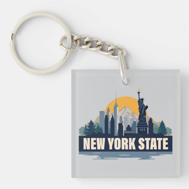 New Yorker Staat, USA Schlüsselanhänger (Vorderseite)