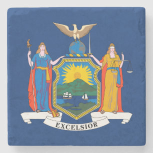 New Yorker Staatsflagge Steinuntersetzer