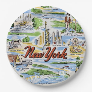 New Yorker Staatsseiten Papierplatten Pappteller