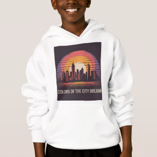 New Yorker Stadt Retro Sonnenuntergang Hoodie