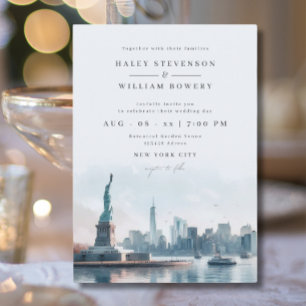 New Yorker Stadt-Skyline Liberty Destination Hochz Einladung