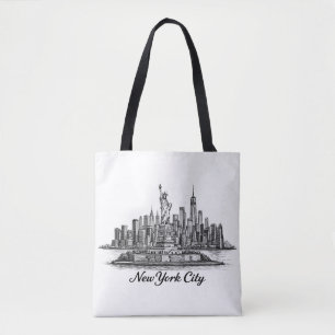 New Yorker Stadt Skyline Line Art Illustration