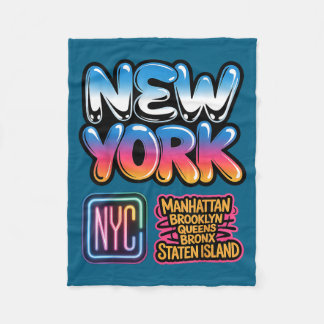 New Yorker Stadtbild Bronx Queens Manhattan Staat Fleecedecke