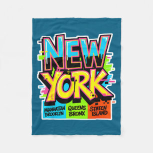 New Yorker Stadtbild Bronx Queens Manhattan Staat Fleecedecke