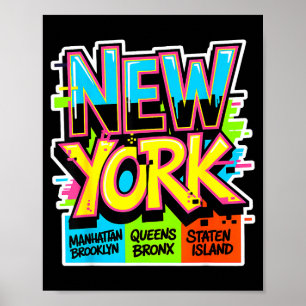 New Yorker Stadtbild Bronx Queens Manhattan Staat Poster