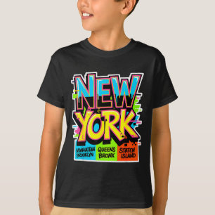 New Yorker Stadtbild Bronx Queens Manhattan Staat T-Shirt