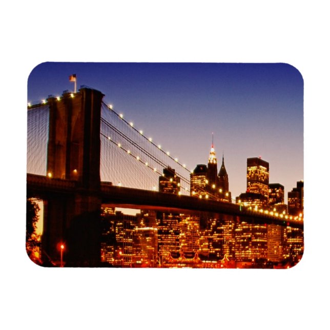 New Yorker Stadtbild mit Brücke über den Fluss Magnet (Horizontal)