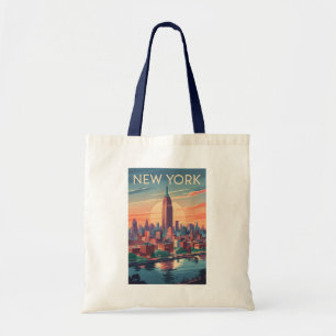 New Yorker Stadtbild Reise Kunst Vintage Tragetasche