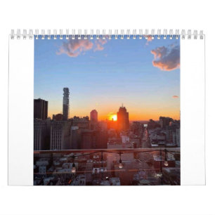 New Yorker Stadtbild Sonnenuntergang Dachterrasse Kalender