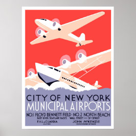 New Yorker Stadtflughäfen Poster