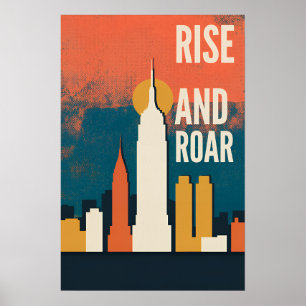 New Yorker Stadtlandschafts-Plakat Manhattan Poster