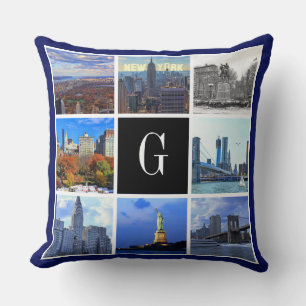 New Yorker Stadtsilhouette 8 Bild Foto Collage Kissen