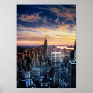 New Yorker Stadtsilhouette Poster