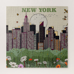 New Yorker Stadtsilhouette Puzzle